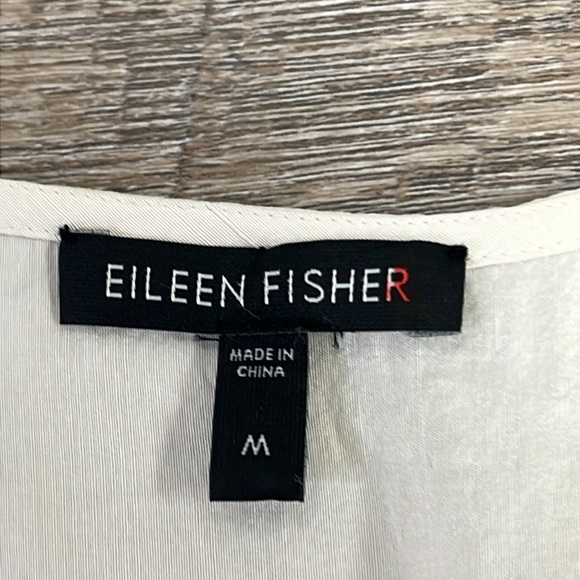 Eileen Fisher Women’s Ivory Sleeveless Silk Blouse Size Medium - Picture 5 of 11